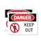 Signmission Keep Out Danger Sign, Plastic, 10in W x 7in L, 2PK OS-2PACK-DS-P-710-L-1399 - alternate 1